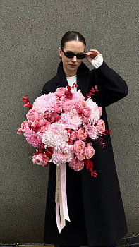 Букет з троянд Julietta, хризантем Tutu та евкаліпту